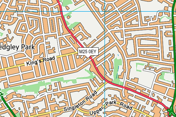 M25 0EY map - OS VectorMap District (Ordnance Survey)