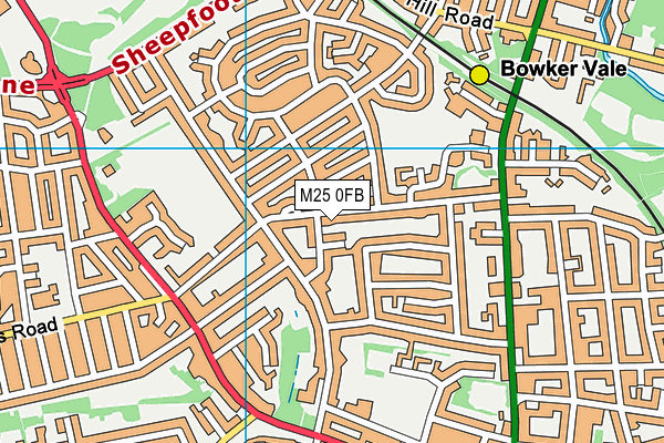 M25 0FB map - OS VectorMap District (Ordnance Survey)
