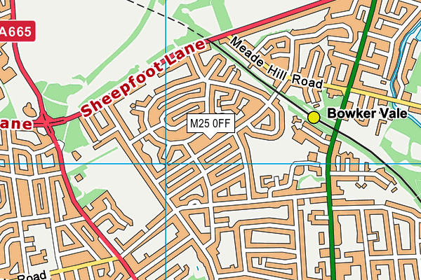 M25 0FF map - OS VectorMap District (Ordnance Survey)