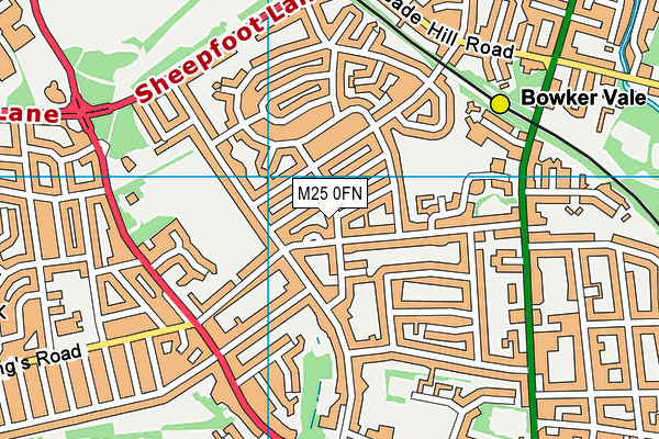 M25 0FN map - OS VectorMap District (Ordnance Survey)