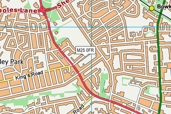 M25 0FR map - OS VectorMap District (Ordnance Survey)