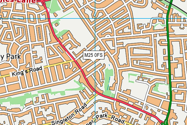 M25 0FS map - OS VectorMap District (Ordnance Survey)