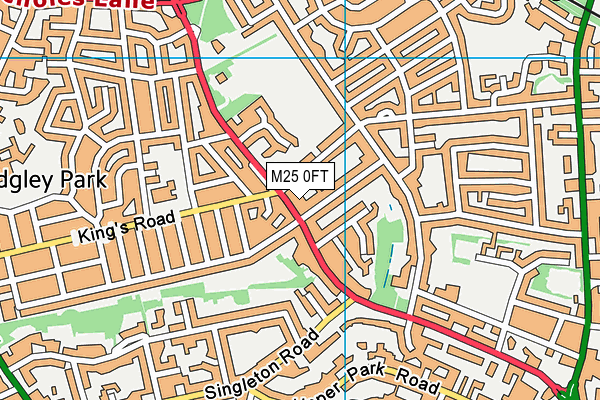 M25 0FT map - OS VectorMap District (Ordnance Survey)