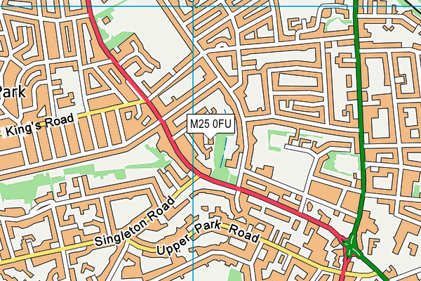 M25 0FU map - OS VectorMap District (Ordnance Survey)