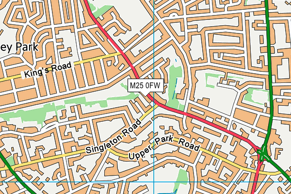 M25 0FW map - OS VectorMap District (Ordnance Survey)