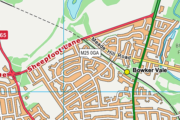 M25 0GA map - OS VectorMap District (Ordnance Survey)