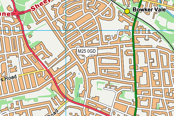 M25 0GD map - OS VectorMap District (Ordnance Survey)