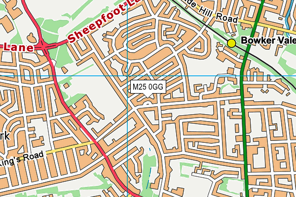 M25 0GG map - OS VectorMap District (Ordnance Survey)