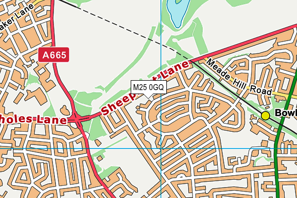 M25 0GQ map - OS VectorMap District (Ordnance Survey)