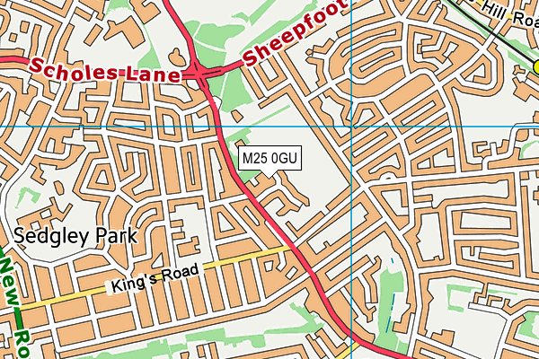 M25 0GU map - OS VectorMap District (Ordnance Survey)