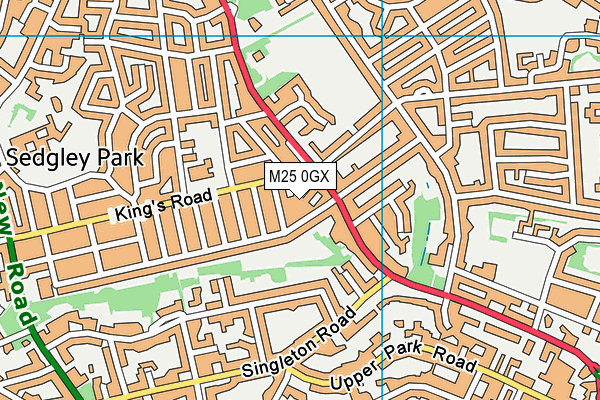 M25 0GX map - OS VectorMap District (Ordnance Survey)