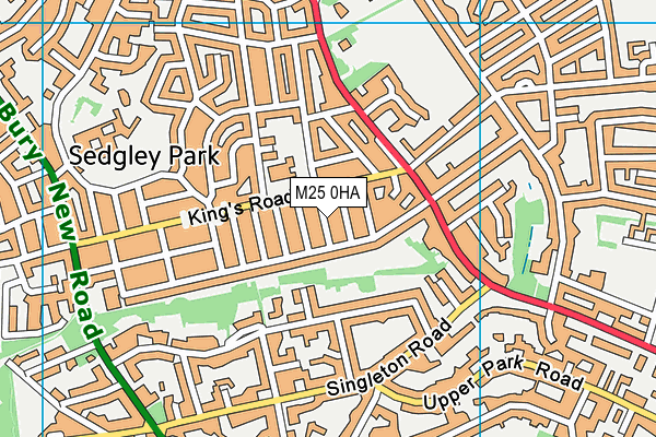 M25 0HA map - OS VectorMap District (Ordnance Survey)