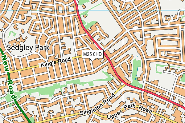 M25 0HD map - OS VectorMap District (Ordnance Survey)