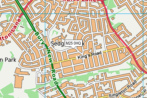 M25 0HQ map - OS VectorMap District (Ordnance Survey)