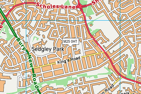 Sedgley Park Community Primary School map (M25 0HT) - OS VectorMap District (Ordnance Survey)