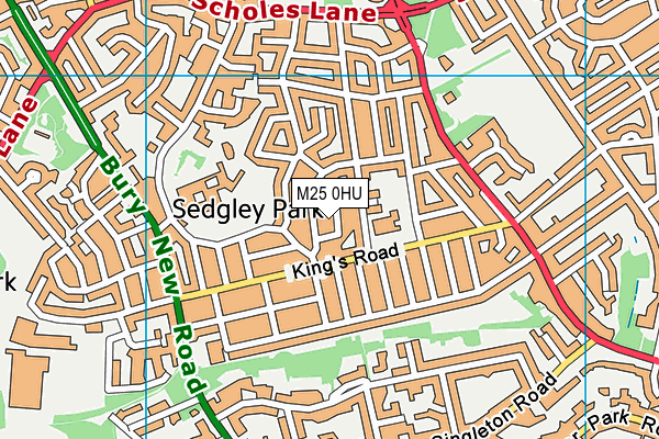 M25 0HU map - OS VectorMap District (Ordnance Survey)