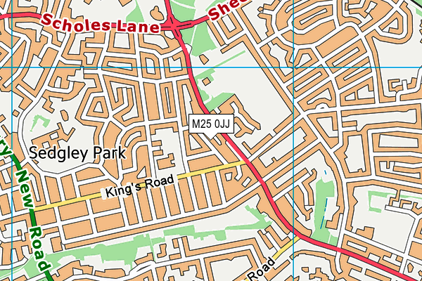 M25 0JJ map - OS VectorMap District (Ordnance Survey)