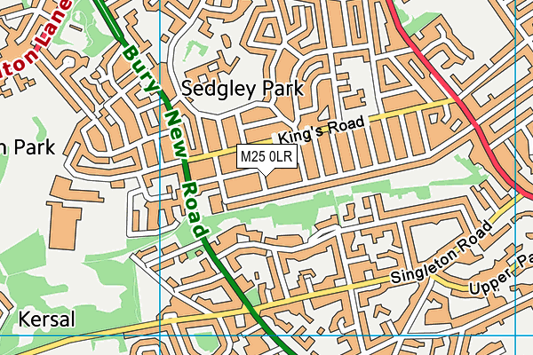 M25 0LR map - OS VectorMap District (Ordnance Survey)