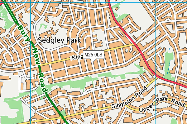 M25 0LS map - OS VectorMap District (Ordnance Survey)