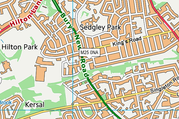 M25 0NA map - OS VectorMap District (Ordnance Survey)