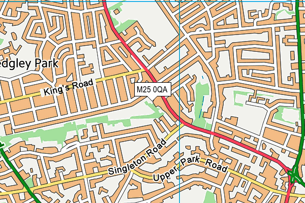 M25 0QA map - OS VectorMap District (Ordnance Survey)