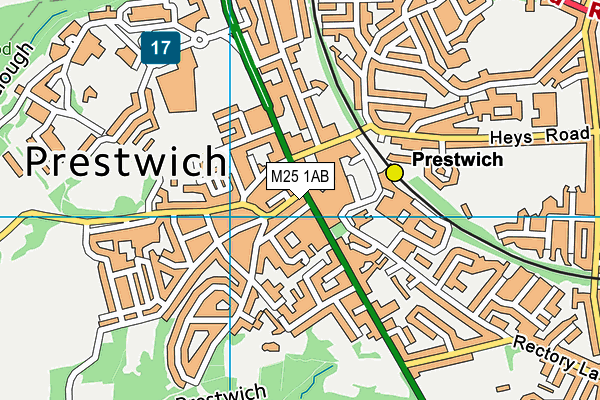 M25 1AB map - OS VectorMap District (Ordnance Survey)