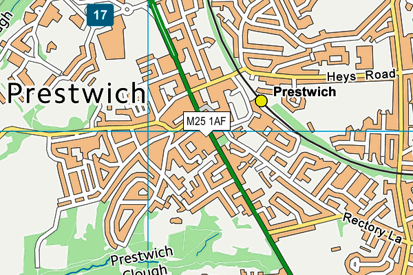 M25 1AF map - OS VectorMap District (Ordnance Survey)