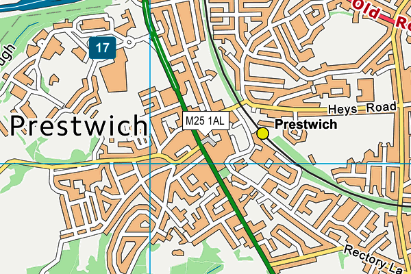 M25 1AL map - OS VectorMap District (Ordnance Survey)