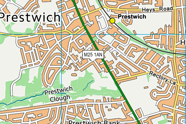 M25 1AN map - OS VectorMap District (Ordnance Survey)