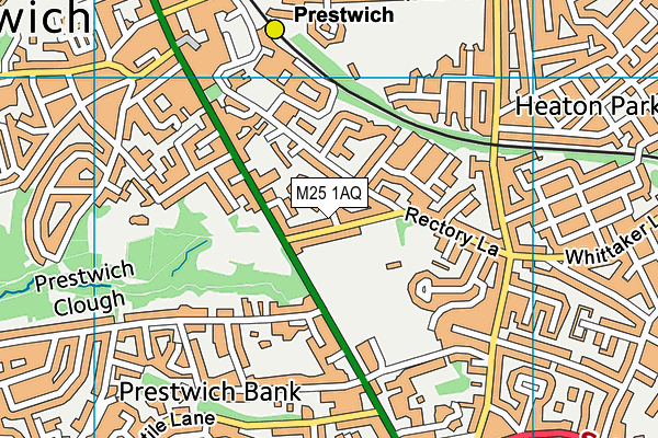 M25 1AQ map - OS VectorMap District (Ordnance Survey)