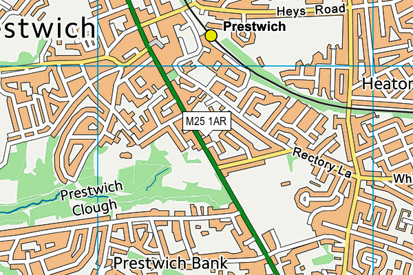 M25 1AR map - OS VectorMap District (Ordnance Survey)