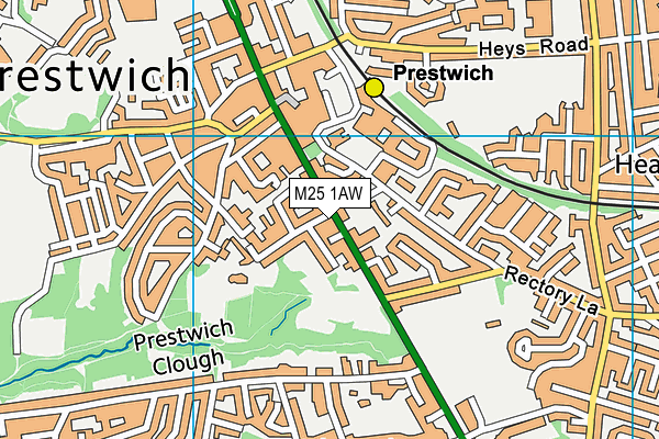 M25 1AW map - OS VectorMap District (Ordnance Survey)