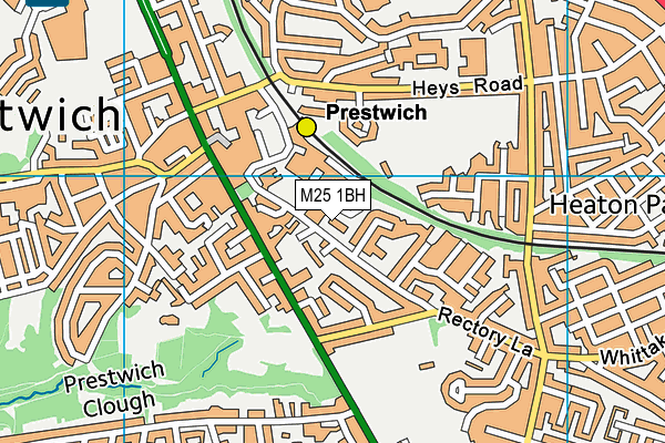 M25 1BH map - OS VectorMap District (Ordnance Survey)