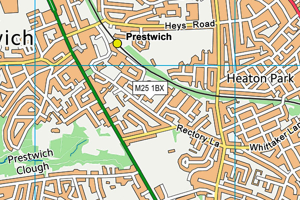 M25 1BX map - OS VectorMap District (Ordnance Survey)