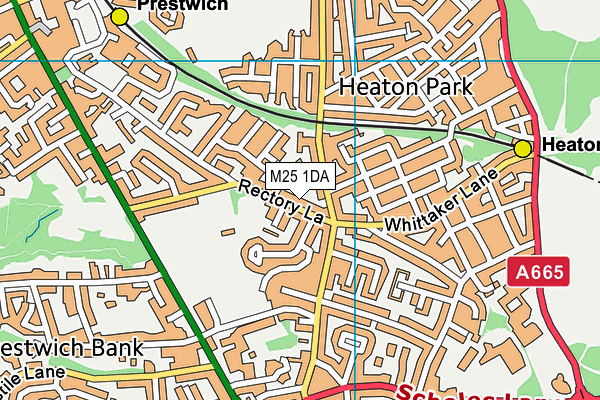 M25 1DA map - OS VectorMap District (Ordnance Survey)