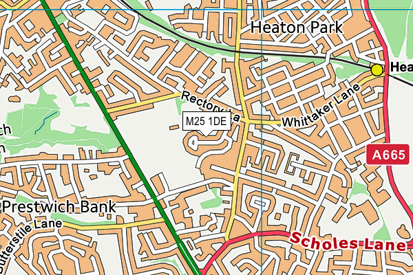 M25 1DE map - OS VectorMap District (Ordnance Survey)