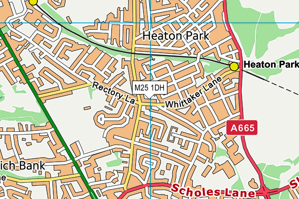 M25 1DH map - OS VectorMap District (Ordnance Survey)