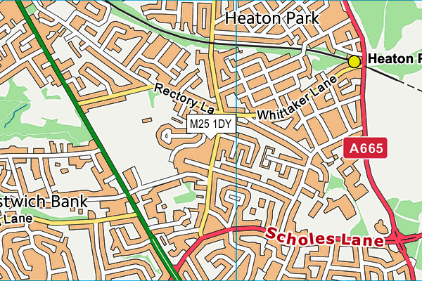 M25 1DY map - OS VectorMap District (Ordnance Survey)