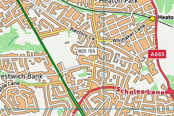 M25 1EA map - OS VectorMap District (Ordnance Survey)