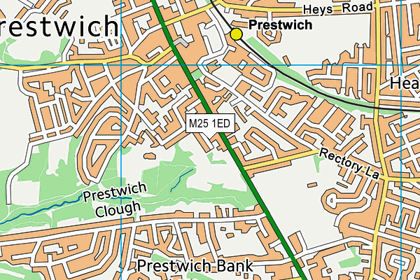 M25 1ED map - OS VectorMap District (Ordnance Survey)