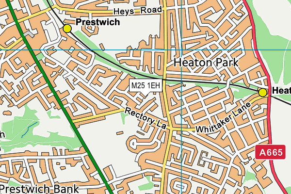 M25 1EH map - OS VectorMap District (Ordnance Survey)