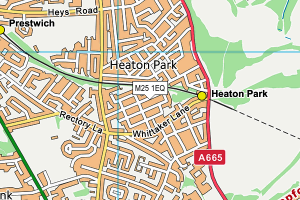 M25 1EQ map - OS VectorMap District (Ordnance Survey)