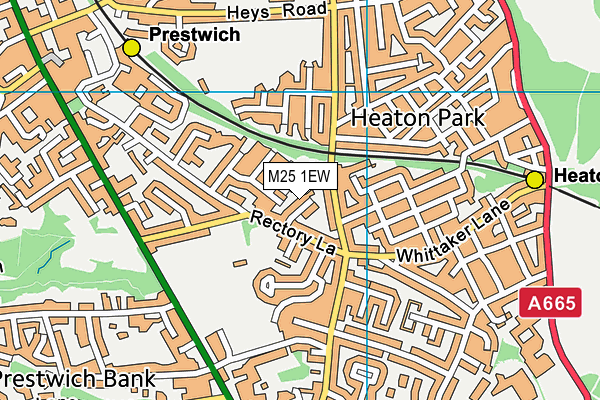 M25 1EW map - OS VectorMap District (Ordnance Survey)