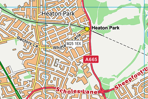 M25 1EX map - OS VectorMap District (Ordnance Survey)