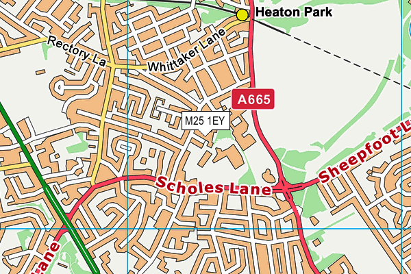 M25 1EY map - OS VectorMap District (Ordnance Survey)