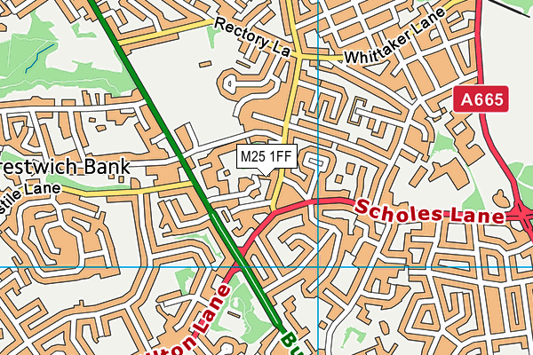 M25 1FF map - OS VectorMap District (Ordnance Survey)