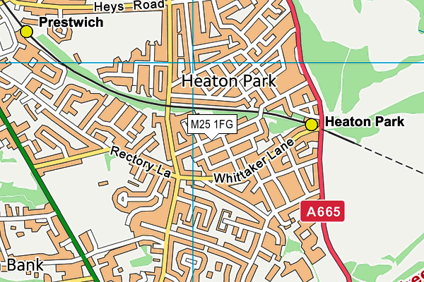 M25 1FG map - OS VectorMap District (Ordnance Survey)