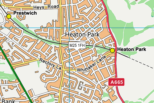 M25 1FH map - OS VectorMap District (Ordnance Survey)