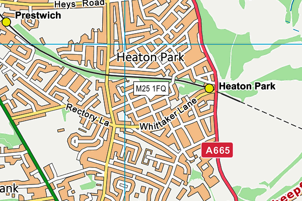 M25 1FQ map - OS VectorMap District (Ordnance Survey)