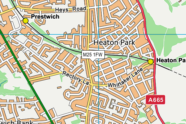 M25 1FW map - OS VectorMap District (Ordnance Survey)